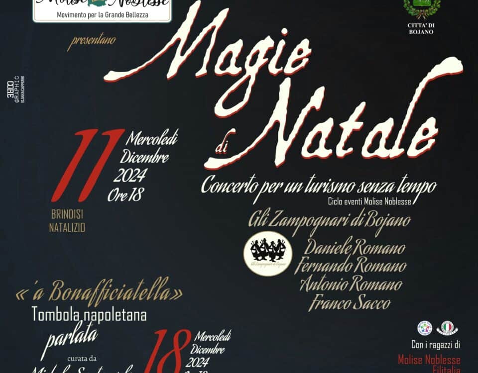 11.12 Le zampogne stanno al Natale come…3 Papi stanno in Vaticano. Concerto di numerologia per un Turismo per il Molise